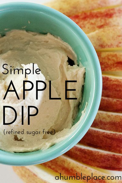 Simple Apple Dip (refined sugar free) - ahumbleplace.com