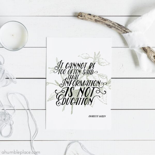 Charlotte Mason Printable Quotes - ahumbleplace.com