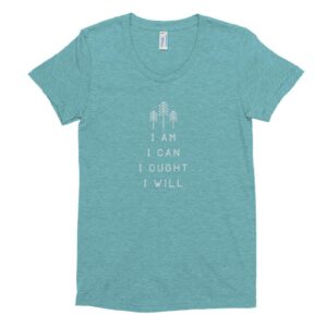 Charlotte Mason "I am. I can. I ought. I will." Line Quote Women's Crew Neck T-shirt - ahumbleplace.com