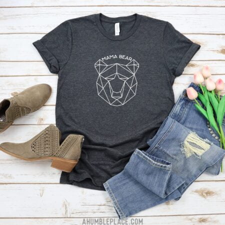 Geometric Mama Bear Short Sleeve Jersey T-Shirt - ahumbleplace.com