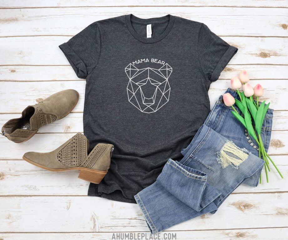 Geometric Mama Bear Short Sleeve Jersey T-Shirt - ahumbleplace.com