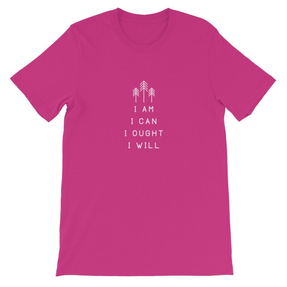 Charlotte Mason “I am. I can. I ought. I will.” Line Quote Short-Sleeve T-Shirt - Image 19