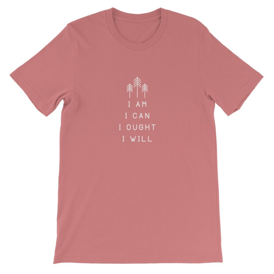 Charlotte Mason “I am. I can. I ought. I will.” Line Quote Short-Sleeve T-Shirt - Image 12