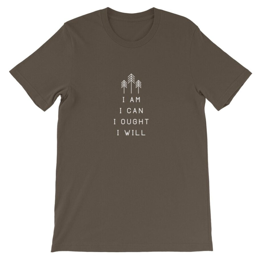 Charlotte Mason “I am. I can. I ought. I will.” Line Quote Short-Sleeve T-Shirt - Image 8