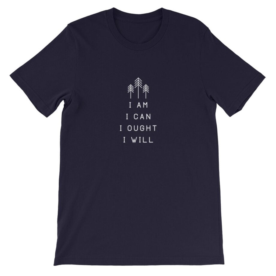 Charlotte Mason “I am. I can. I ought. I will.” Line Quote Short-Sleeve T-Shirt - Image 6