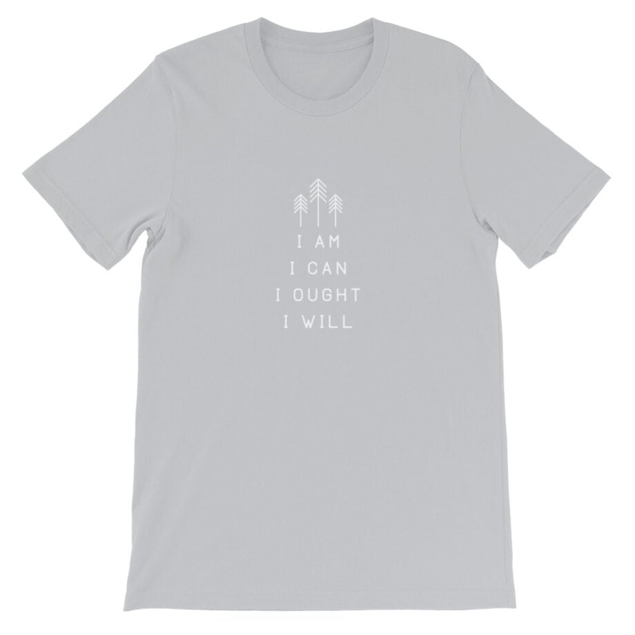 Charlotte Mason “I am. I can. I ought. I will.” Line Quote Short-Sleeve T-Shirt - Image 10