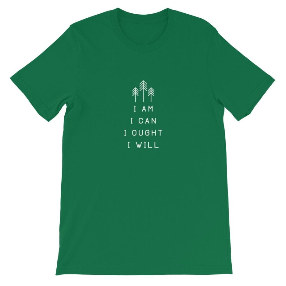 Charlotte Mason “I am. I can. I ought. I will.” Line Quote Short-Sleeve T-Shirt - Image 11