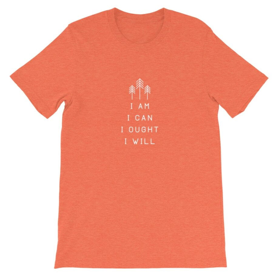 Charlotte Mason “I am. I can. I ought. I will.” Line Quote Short-Sleeve T-Shirt - Image 15