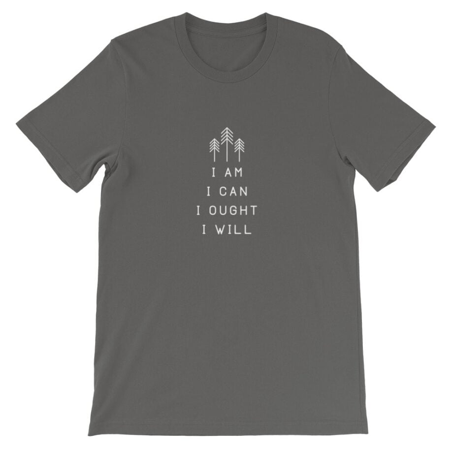 Charlotte Mason “I am. I can. I ought. I will.” Line Quote Short-Sleeve T-Shirt - Image 5