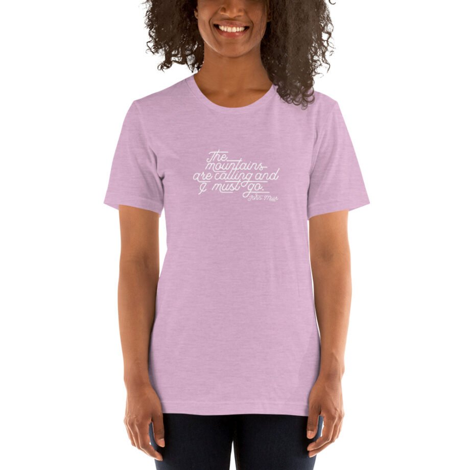 John Muir "The mountains are calling..." Short-Sleeve T-Shirt - Image 22