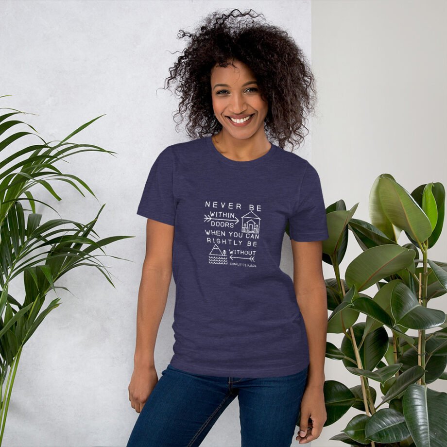 Charlotte Mason “Never be within doors...” Line Art Short-Sleeve T-Shirt - Image 6