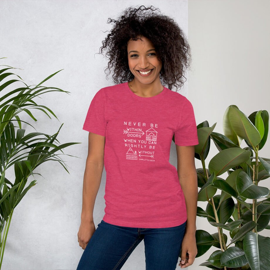 Charlotte Mason “Never be within doors...” Line Art Short-Sleeve T-Shirt - Image 11