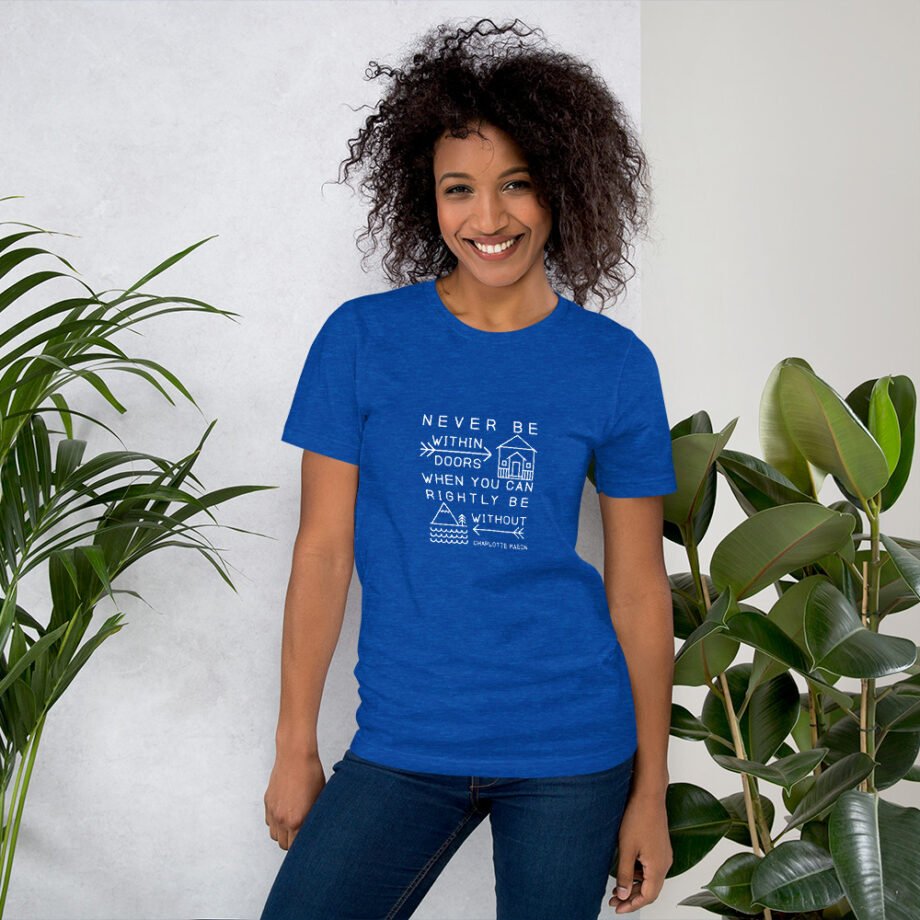 Charlotte Mason “Never be within doors...” Line Art Short-Sleeve T-Shirt - Image 14