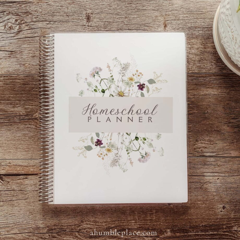 Customizable Printable Homeschool Planner Cover with Spring Wildflowers - Image 3