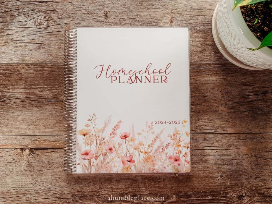 Customizable Printable Homeschool Planner Cover with Autumn Wildflowers - Image 3